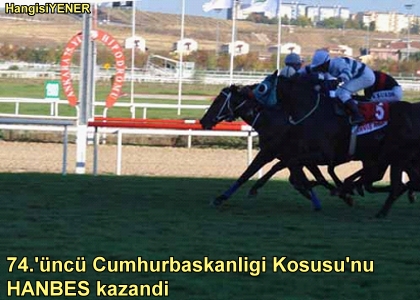 HANBE BURUN FARKI LE 74.CUMHURBAKANLII KOUSUNU KAZANDI
