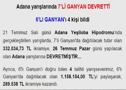 7 L GANYAN PARAYA DOYURUYOR